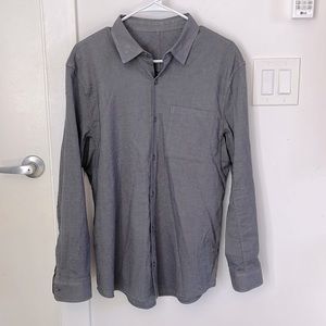 LuluLemon Men’s Commission Button up in Steel Grey